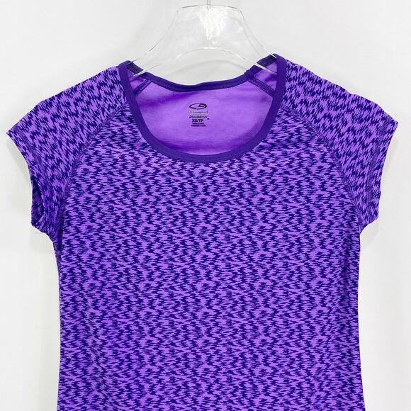 C9 CHAMPION Purple Abstract Short Sleeve Active Top - Picture 6 of 10
